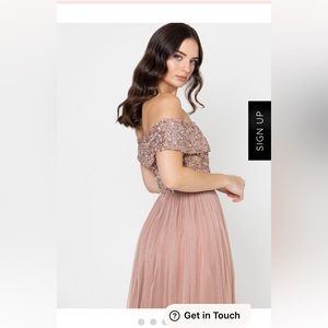 Maya Deluxe Sequin Top Off-the-Shoulder Dress